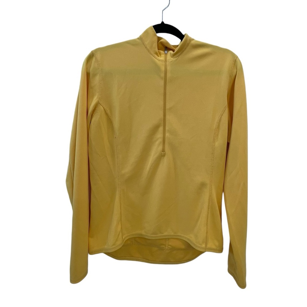 MEC yellow long sleeve 1/4 zip with 3 back pockets size large
